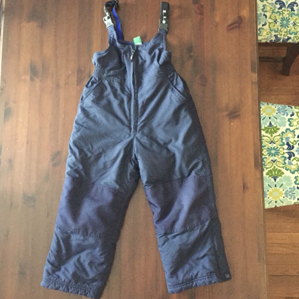 L.L. Bean Navy Blue Kids Snow Suit/Bib/pants